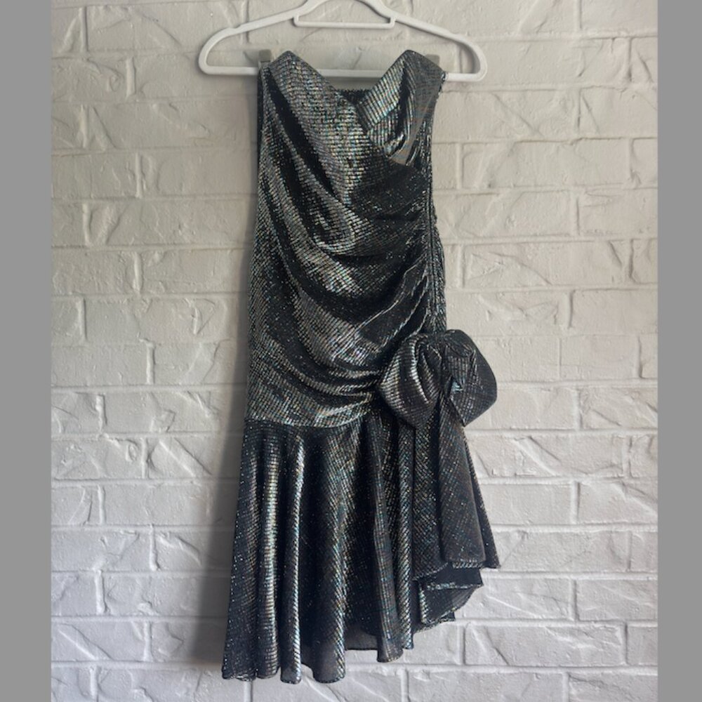 Vintage 90s Iridescent Shimmer Cocktail Dress - Size Extra Small - Party Glam!